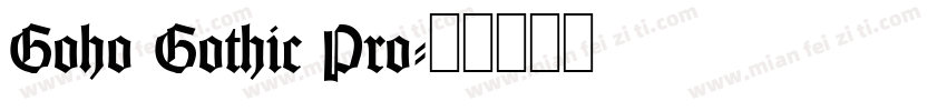 Goho Gothic Pro字体转换